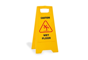 Warning sign "CAUTION - WET FLOOR"  