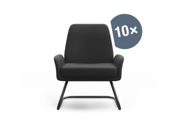10 Chaises de conférence et chaises visiteurs MARIE, chaises cantilever, TOPREGAL 