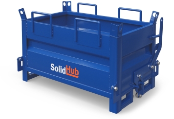 Klappbodenbehälter KBB300 für Gabelstapler, Füllvolumen 200 l, SolidHub 