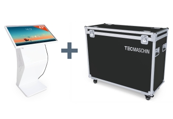 Digitales Informationsterminal mit Touchscreen DITT-LED32 inkl. Transportbox TB-DITT32, Android 13, TecMaschin 
