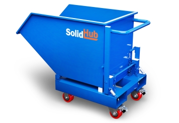 Muldenkipper MK287 mit Rollen, 600 mm x 1.155 mm x 850 mm, 287 l Volumen, SolidHub 