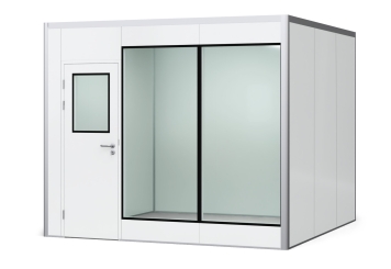 Warehouse office / prefab office PREFAB-9 "Studio", 2 windows, 1 door (12 panels) 