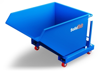 Muldenkipper MK600 mit Rollen, 1.000 mm x 1.450 mm x 970 mm, 600 l Volumen, SolidHub 