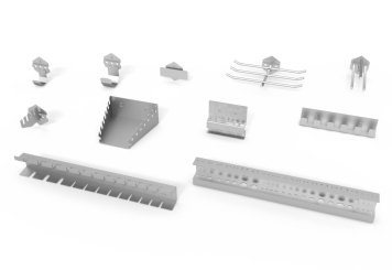 11 x Werkzeughalter / Maschinenhalter: Erweiterungsset Werkzeug-/Maschinen für Lochwand / Seitenwand 