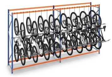  4,6 m rack à vélos FRR2000 / profondeur 80 cm / hauteur 2,5 m pour 16 vélos 