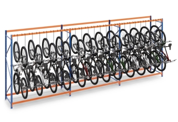  6,9 m rack à vélos FRR2000 / profondeur 80 cm / hauteur 2,5 m pour 24 vélos 