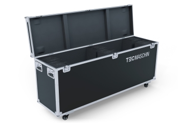 Digitaler Kundenstopper DKST-LED43 mit Touchscreen inkl. Transportbox, Schwarz, 43 in Display, Android 13, TecMaschin 