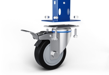 2,3 m rack de stockage mobile LR2000 / profondeur 80 cm / hauteur 2.140  - 2.540 mm / 3 niveaux / platelage Bois 