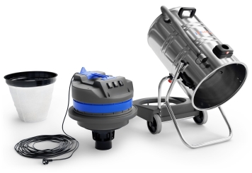 Wet and dry vacuum cleaner NTS80, 3.000 W tipping chassis, 80 l, wipeket 