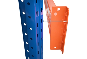 5,7 m pallet racking PR15000 / 110 cm deep / 3,5 m high / 2 levels / rack layer Galvanised mesh 