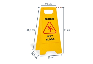 Warning sign "CAUTION - WET FLOOR"  
