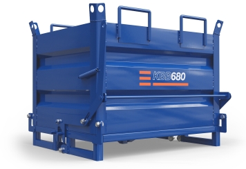 Klappbodenbehälter KBB680 für Gabelstapler, Füllvolumen 410 l, SolidHub 