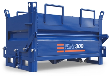 Klappbodenbehälter KBB300 für Gabelstapler, Füllvolumen 200 l, SolidHub 