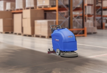 Scrubber dryer SWM50E with battery, 2.200 m²/h, brush diameter 490 mm, wipeket 