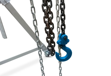 Mobiler Portalkran PKA1000/2 inkl. Kettenzug, Aluminium, max. Belastung 1.000 kg, 2.409 mm Hubhöhe, SolidHub 