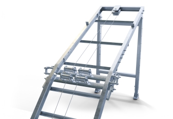 Dachdeckeraufzug / Dachlastaufzug DDA200/12, Max. Belastung 200 kg, Schienenlänge 12 m, SolidHub 