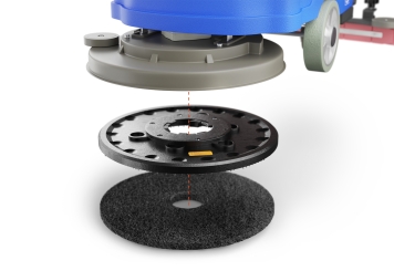 Black cleaning pad for scrubber dryer SWM50E, 510 mm, wipeket 