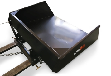 Forklift mounted front loader dump bucket SG1700, width 1.700 mm, SolidHub 