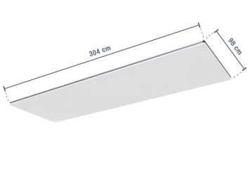 Ceiling panels for PREFAB warehouse office incl. fixing screws, dimensions 980 mm x 3.040 mm x 50 mm 