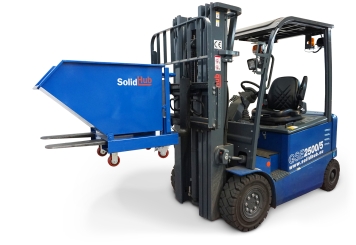 Muldenkipper MK287 mit Rollen, 600 mm x 1.155 mm x 850 mm, 287 l Volumen, SolidHub 