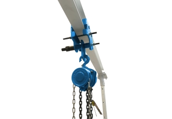 Mobiler Portalkran PKA1000/2 inkl. Kettenzug, Aluminium, max. Belastung 1.000 kg, 2.409 mm Hubhöhe, SolidHub 