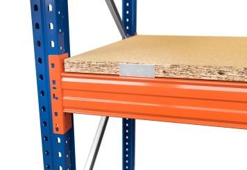 2,8 m pallet racking PR4500 / 110 cm deep / 3,5 m high / 3 levels / rack layer Wood 