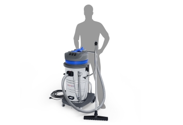 Wet and dry vacuum cleaner NTS80, 3.000 W tipping chassis, 80 l, wipeket 