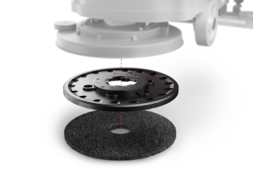 Black cleaning pad for scrubber dryer SWM50E, 510 mm, wipeket 