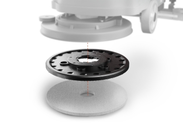 White cleaning pad for scrubber dryer SWM50E, 510 mm, wipeket 