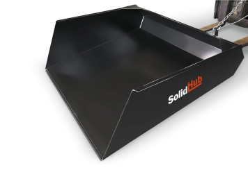 Forklift mounted front loader dump bucket SG1700, width 1.700 mm, SolidHub 