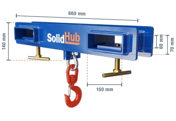 Lasthaken für Gabelstapler LH2500, Lackiert, 2.500 kg, SolidHub 