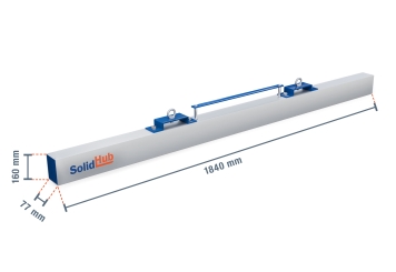1.830 mm Magnetbesen GMB184/35 für Gabelstapler, max. Belastung 35 kg, SolidHub 
