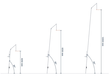 Dachdeckeraufzug / Dachlastaufzug DDA200/12, Max. Belastung 200 kg, Schienenlänge 12 m, SolidHub 