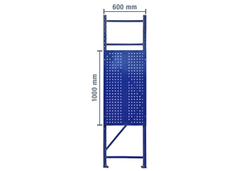 60 cm side panel / perforated panel for storage rack LR2000 / multipurpose rack / 1.000 mm high 