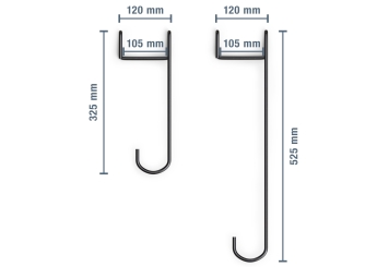 2 x crochet à vélo/support à vélo pour rack à vélos FRR2000 