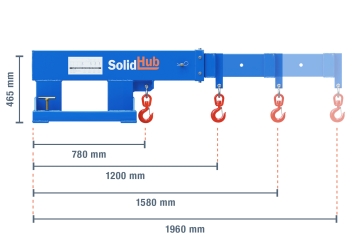 Kranarm KA4750 für Gabelstapler, max. Belastung 4.750 kg, SolidHub 