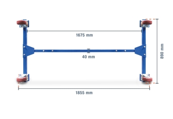Chariot cantilever KRW500, en acier peint par poudrage Acier, capacité de charge maxi 500 kg, TOPREGAL 