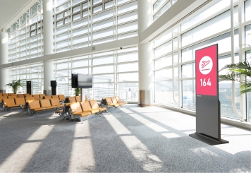 Digitales Werbedisplay / Kundenstopper DKS-LED43, 43 in Display, Android 13, Schwarz, TecMaschin 