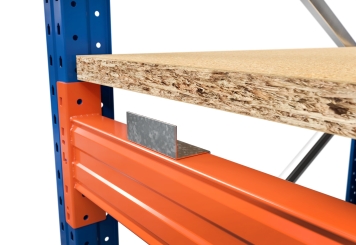 2,8 m pallet racking PR4500 / 110 cm deep / 3,5 m high / 3 levels / rack layer Wood 