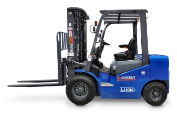 LI-ION Elektro-Gabelstapler GSE25/5, integriertes Ladegerät, Tragkraft 2.500 kg, SolidHub 