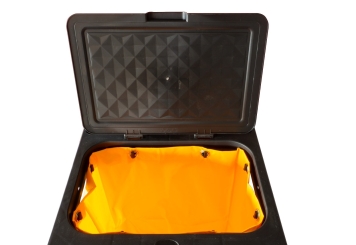 RWW4 cleaning trolley incl. press, 4 buckets and waste bag, wipeket 