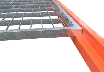 1,2 m rack de stockage mobile LR2000 / profondeur 80 cm / hauteur 1.740  - 2.140 mm / 5 niveaux / platelage Grillage 