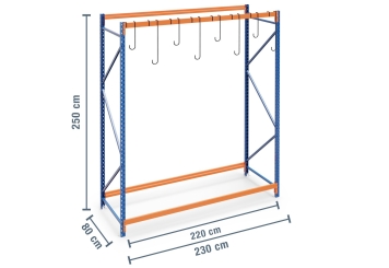  2,3 m rack à vélos FRR2000 / profondeur 80 cm / hauteur 2,5 m pour 8 vélos 