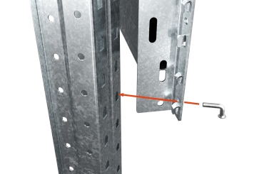 2,8 m pallet rack PR9000F galvanised / 110 cm deep / 4 m high / 3 levels for 12 euro pallets 