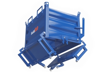 Klappbodenbehälter KBB680 für Gabelstapler, Füllvolumen 410 l, SolidHub 