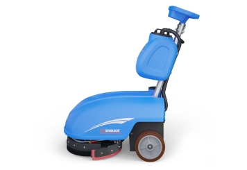 Scrubber dryer SWM20E with battery, 1.800 m²/h, brush diameter 350 mm, wipeket 
