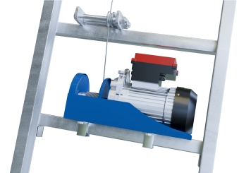 Dachdeckeraufzug / Dachlastaufzug DDA200/12, Max. Belastung 200 kg, Schienenlänge 12 m, SolidHub 