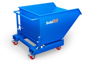 Muldenkipper MK600 mit Rollen, 1.000 mm x 1.450 mm x 970 mm, 600 l Volumen, SolidHub 