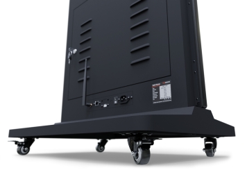 Mobiler digitaler Kundenstopper DKST-LED43 mit Touchscreen, 43 in Display, Android 13, Schwarz, 610 mm x 450 mm x 1.877 mm, TecMaschin 