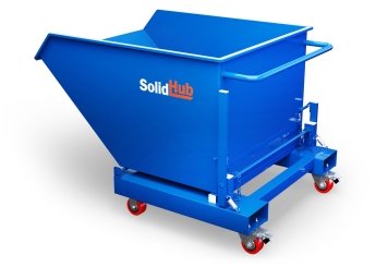 Muldenkipper MK600 mit Rollen, 1.000 mm x 1.450 mm x 970 mm, 600 l Volumen, SolidHub 